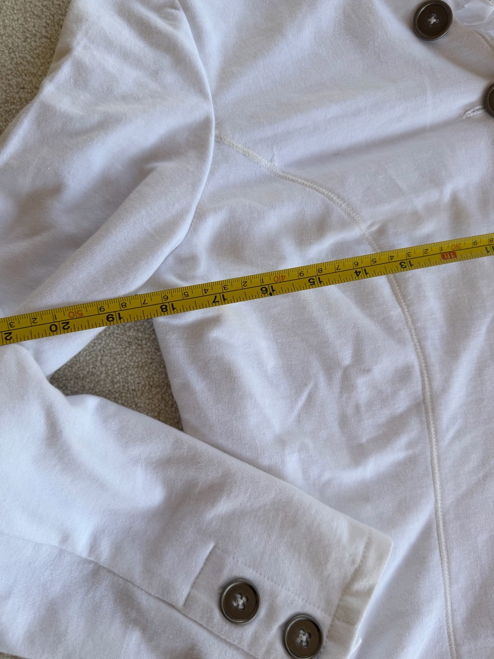 Christopher & Banks White Ruffle-Trim Button Jacket - Picture 8 of 12